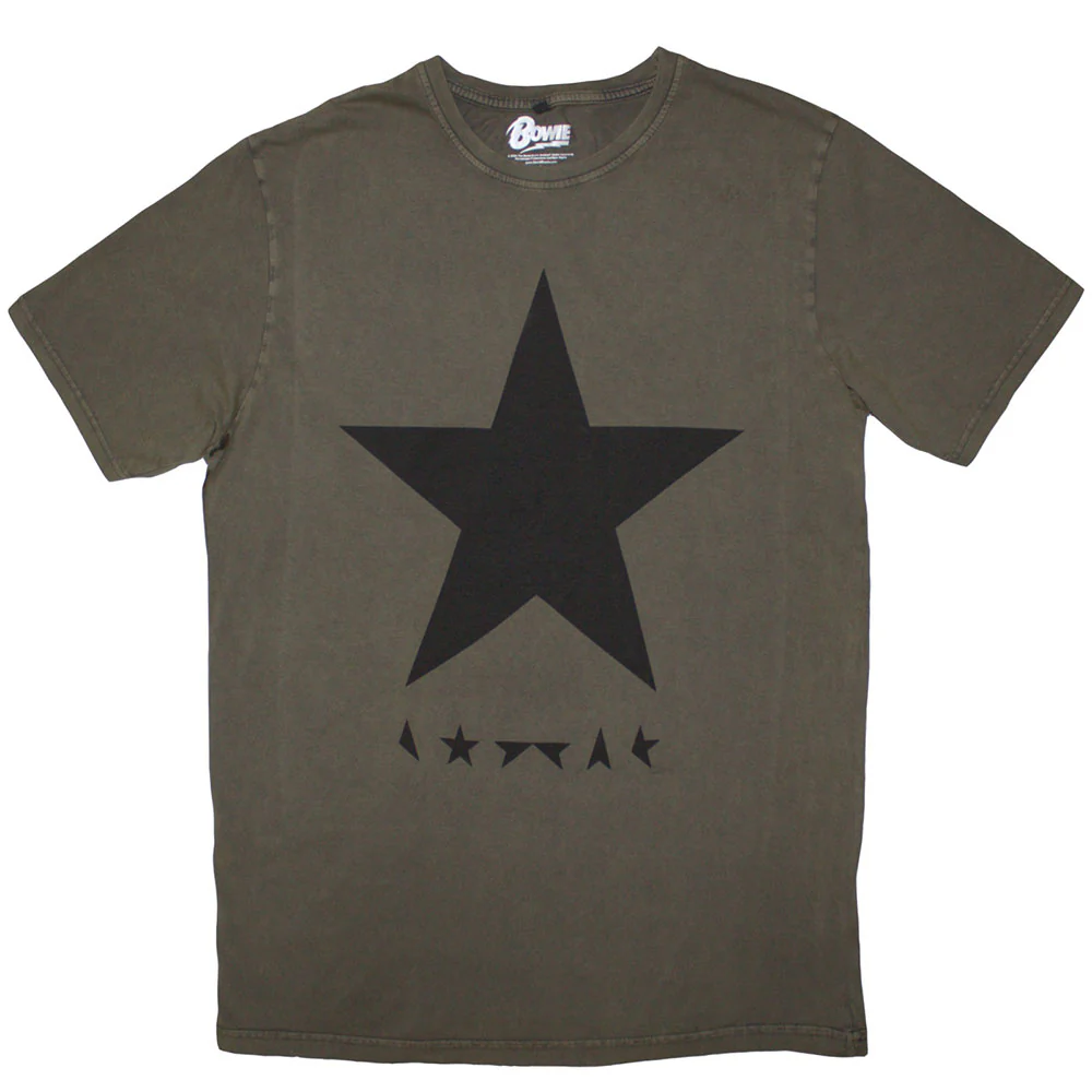 David Bowie Unisex Stone Wash T-Shirt: Blackstar